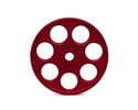 IROEZH45-Olympic Plate,Holes,Rubber,45 Lbs(Red)