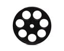 IRUBOEZH35-Olympic Plate,Holes,Rubber,35 lbs(black)