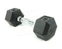 MCAR08-Hex Dumbbell, Rubber Coated,Blk, 8lb 