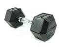 MCAR20-Hex Dumbbell, Rubber Coated,Blk, 20lb 
