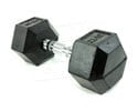 MCAR25-Hex Dumbbell, Rubber Coated,Blk, 25lb 