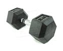 MCAR30-Hex Dumbbell, Rubber Coated,Blk, 30lb 