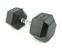 MCAR40-Hex Dumbbell, Rubber Coated,Blk, 40lb 
