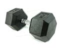 MCAR50-Hex Dumbbell, Rubber Coated,Blk, 50lb 