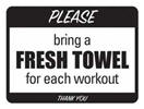 GP045-Fresh Towel Sign, 9"x12"
