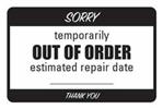 GP065-Out of Order Sign w/Chain, 6"x9"