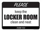 GP080-Locker Room Clean Sign, 9"x12"
