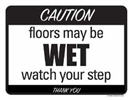 GP084-Floors Wet Sign, 9"x12"