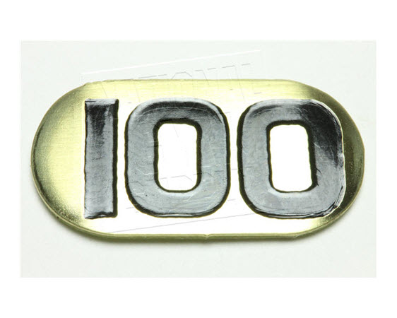 Number Plate, Iron Dbs 100 Lbs - Click for larger picture