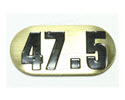 NBR47.5-Number Plate, Iron DBs 47.5 lbs