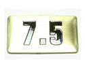 NBRR07.5-Number Plate,Rubber DBs 7.5 lbs