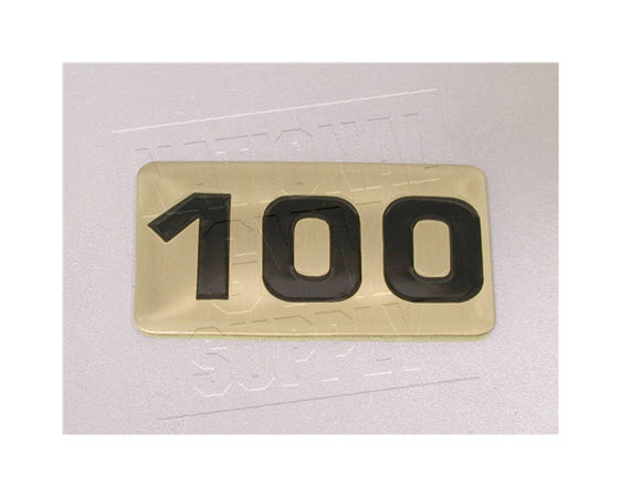 Number Plate,Rubber Dbs 100 Lbs - Click for larger picture