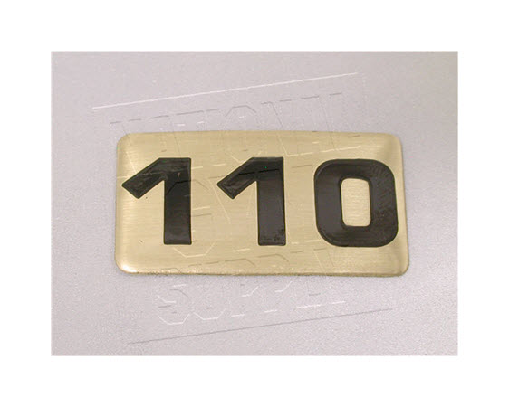 Number Plate,Rubber Dbs 110 Lbs - Click for larger picture