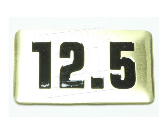 Number Plate,Rubber Dbs  12.5 Lbs - Click for larger picture