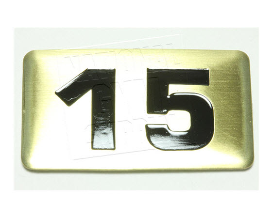 Number Plate,Rubber Dbs  15 Lbs - Click for larger picture