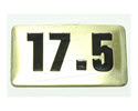 NBRR17.5-Number Plate,Rubber DBs  17.5 lbs