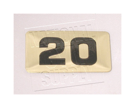 Number Plate,Rubber Dbs  20 Lbs - Click for larger picture