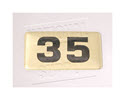 NBRR35-Number Plate,Rubber DB  35 lbs