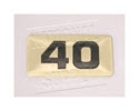 NBRR40-Number Plate,Rubber DBs 40 lbs