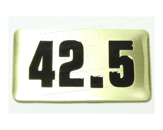 Number Plate,Rubber Dbs 42.5 Lbs - Click for larger picture