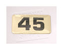 NBRR45-Number Plate,Rubber DBs 45 lbs