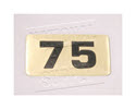 NBRR75-Number Plate,Rubber DBs 75 Lbs